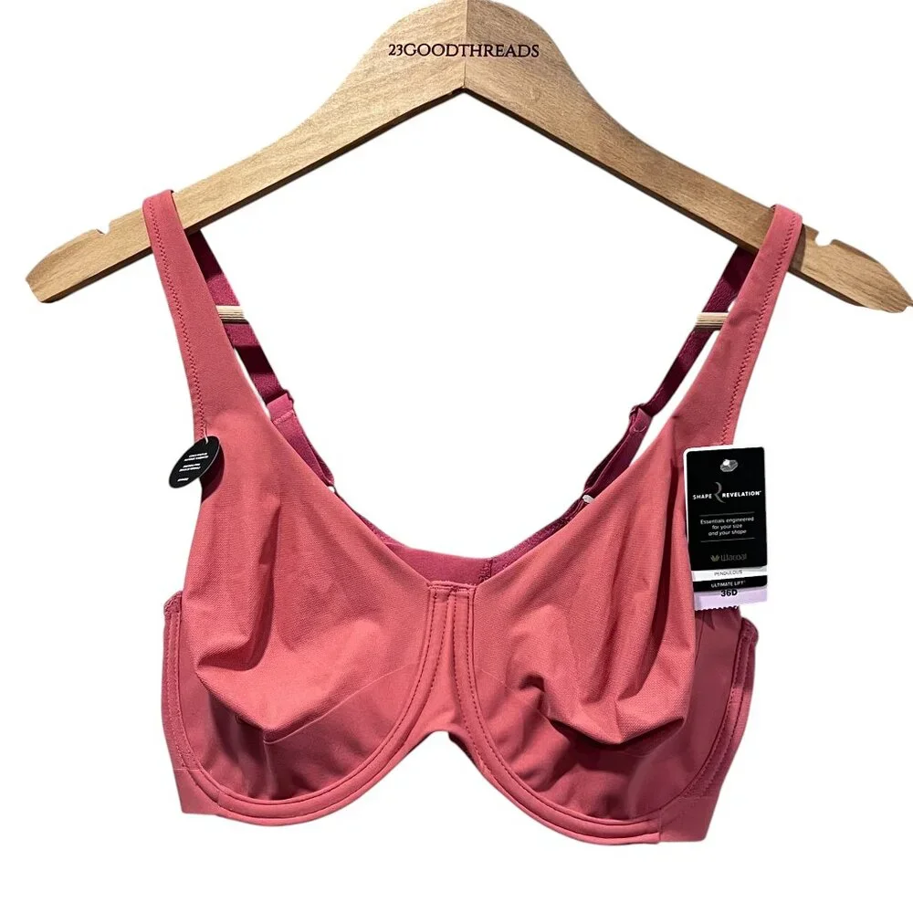Wacoal Shape Revelation Pendulous Underwire Bra, NWT, Rose, 36D